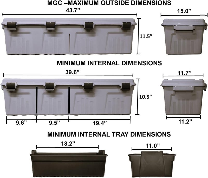 MTM MGC - The Mule Mobile Gear Crate, Storage for Hunting Gear, Shooting Supplies, Outdoor Gear, Camping Accessories, Water-Resistant, Stackable, Holds 75lbs of Gear, USA Made, Army Green - Image 4